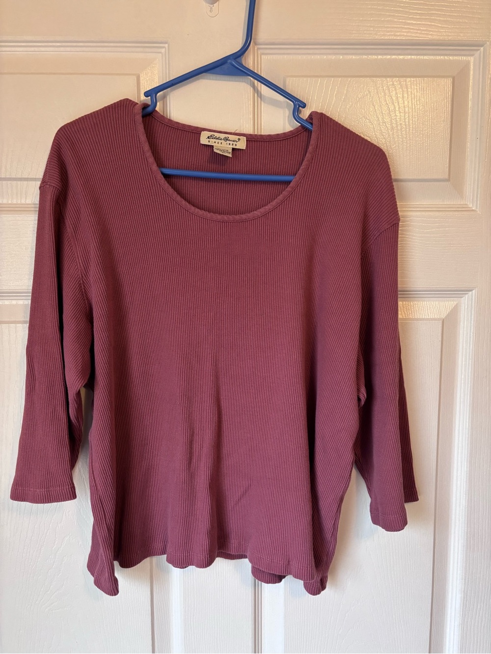 Eddie Bauer Ribbed Crewneck Sweater - Mauve/Dusty Rose XXL